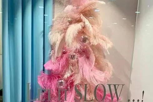 Елка из перьев и латексные шторы: как украсили витрину секс-шопа LoveBox