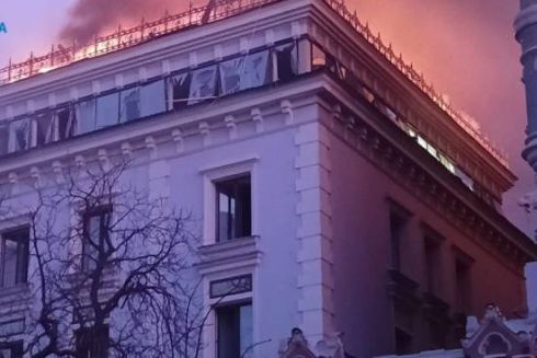 Будівля Нацбанку постраждала внаслідок атаки російських безпілотників у Києві