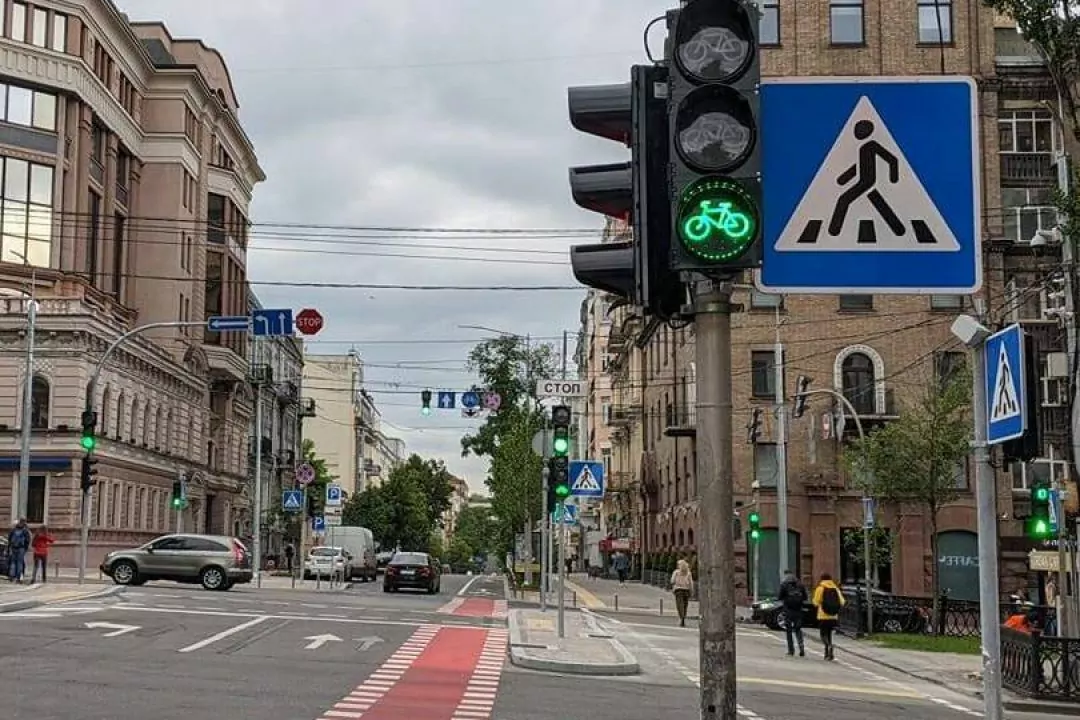 В Киеве устанавят велосипедные светофоры более чем на 40 улицах