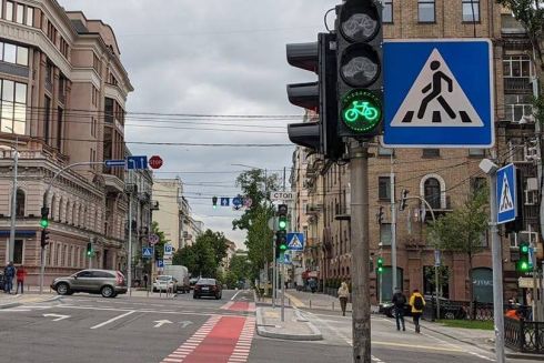 В Киеве устанавят велосипедные светофоры более чем на 40 улицах