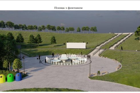 В Соломенском парке начали обустраивать фонтан: как он будет выглядеть