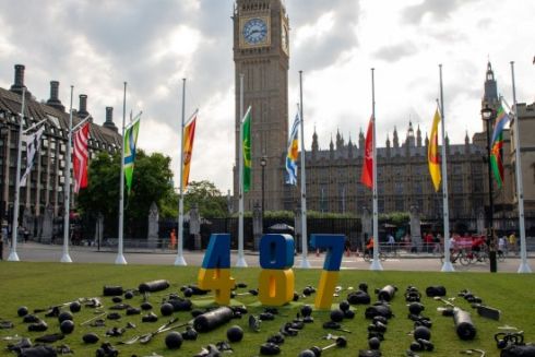 У Лондоні встановили інсталяцію на честь загиблих на війні українських спортсменів