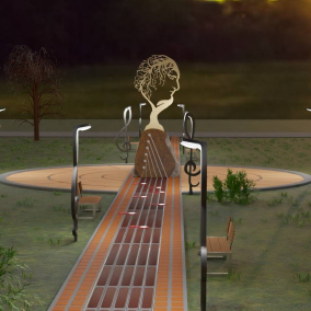 Аллея Кузьмы Скрябина со светомузыкальной инсталляцией появится в парке «Позняки»