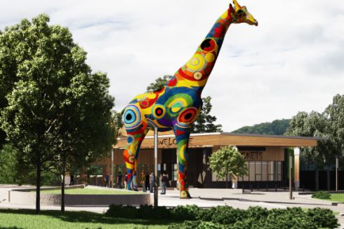 Перед входом в Киевский зоопарк установят 15-метрового жирафа