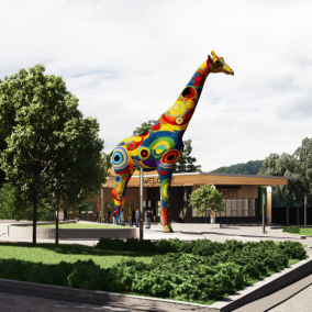 Перед входом до Київського зоопарку хочуть встановити 15-метрового жирафа