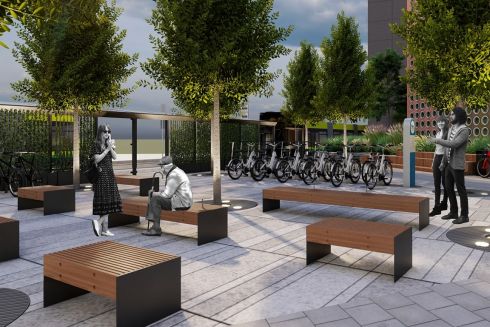 С зарядками для разного электротранспорта и питьевым фонтаном: во Львове создают новый транспортный хаб