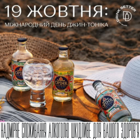 19 жовтня: Міжнародний день Джин-тоніка