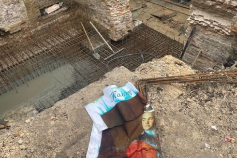 Фундаменти палацу Розумовського на Печерську заливають бетоном