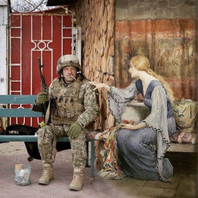Фото: Французская художница создает коллажи о войне в Украине по мотивам картин Мане и Дега