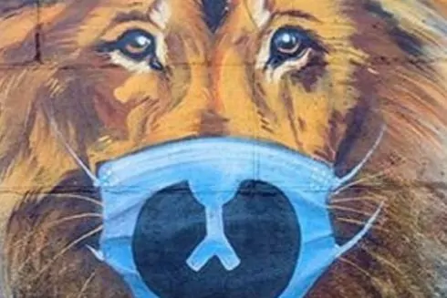 У Києві створили мурал на тему коронавірусу