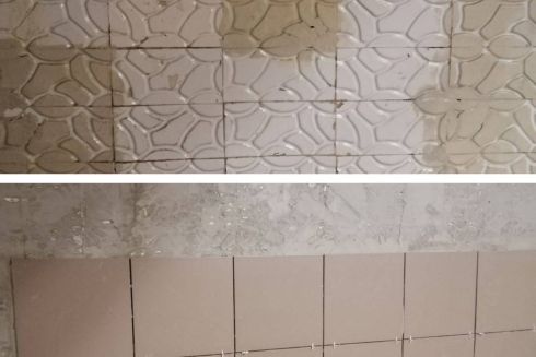 Фото. На станции &laquo;Контрактовая площадь&raquo; заменили оригинальную плитку на обычную