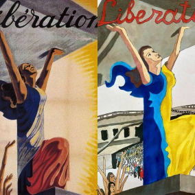 Украинские иллюстраторы обновили антивоенные плакаты Второй мировой войны