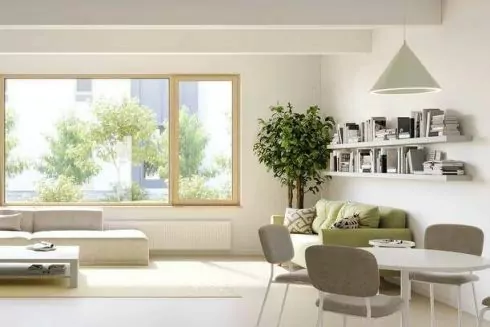 Фото. Як виглядатимуть інтер'єри в модульному містечку для переселенців від Balbek Bureau