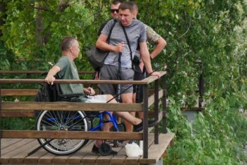 Для ветеранів у Києві облаштували реабілітаційну зону: фото