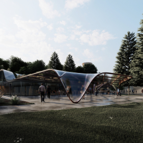 Смотрите концепцию эко-парка с комплексом отдыха в Киеве от Aranchii Architects