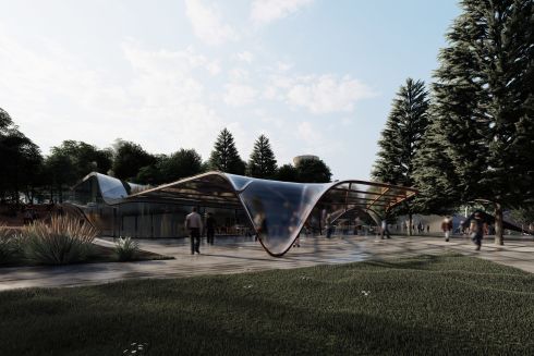 Смотрите концепцию эко-парка с комплексом отдыха в Киеве от Aranchii Architects