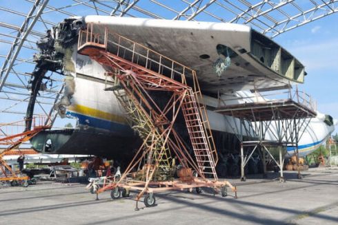 Как выглядит "Мрия" через полтора года после уничтожения - фото