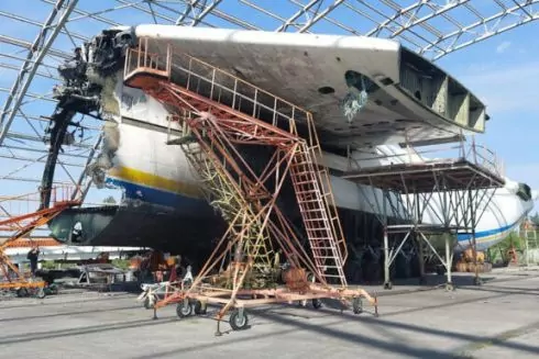 Как выглядит "Мрия" через полтора года после уничтожения - фото