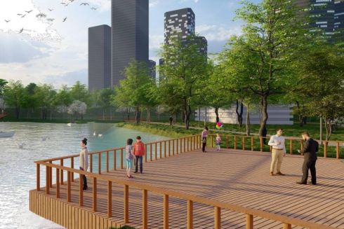 Каким будет парк «Серебряный Кол» вокруг озера на Осокорках: визуализации