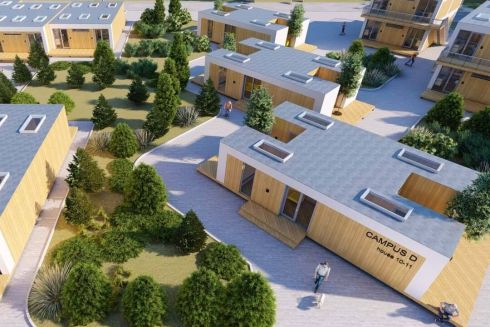 Дивіться на проєкт модульного житла Campus від студії Loft Buro