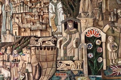 В Киеве отреставрировали керамическое панно «Город на семи холмах»