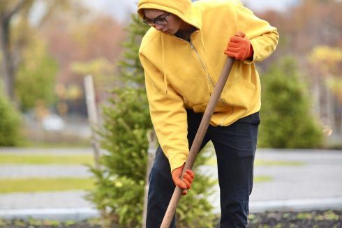 Фото. Студенти КПІ висадили новий парк у студмістечку