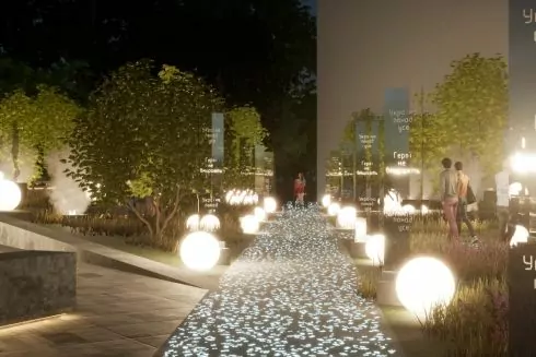 Смотрите концепт мемориального комплекса &laquo;Чумацький шлях&raquo; в Хмельницком, посвященный украинским героям