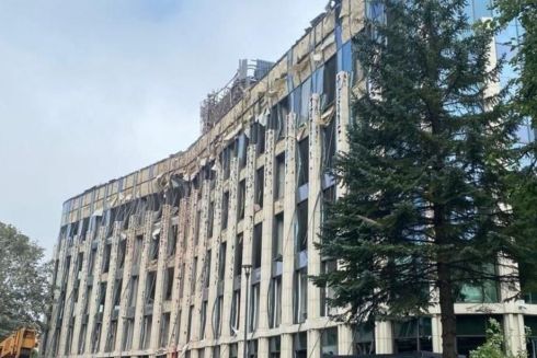 Во Львове из-за ракетного удара пострадало здание Lviv Tech City