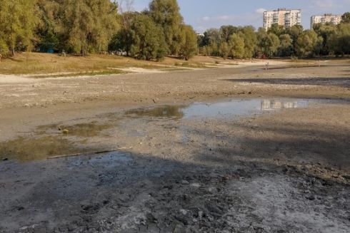 На Виноградарі повністю висохло озеро Синє