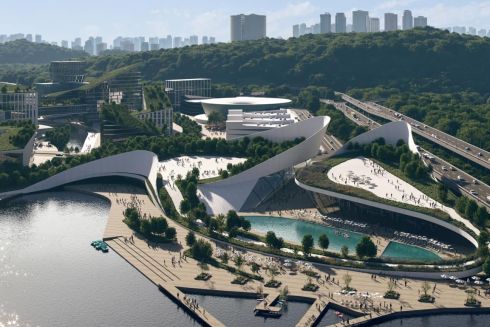 Киевские архитекторы создали проект Музея воды, аквапарка и исследовательского центра на берегу Днепра