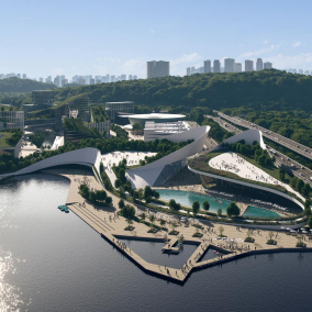 Киевские архитекторы создали проект Музея воды, аквапарка и исследовательского центра на берегу Днепра