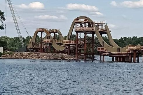 Как выглядит мост-волна, который строят на Оболони