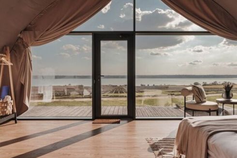 Посреди лавандового поля в Одесской области открыли глемпинг