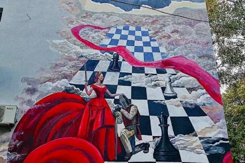 В Киеве появился мурал, посвященный проблеме домашнего насилия