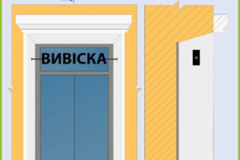 У “Київрекламі” пояснили, як правильно розміщувати вивіски у дверних та віконних прорізах