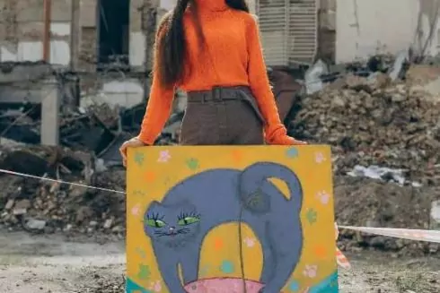 UAnimals розігрує картину, врятовану після ракетного обстрілу Академії Бойчука в Києві