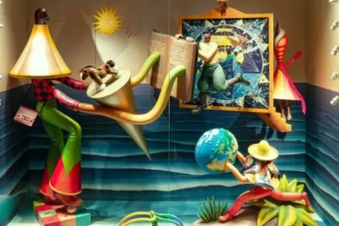 Український стріт-арт художник оформив вітрини бренду Herm&eacute;s у Японії