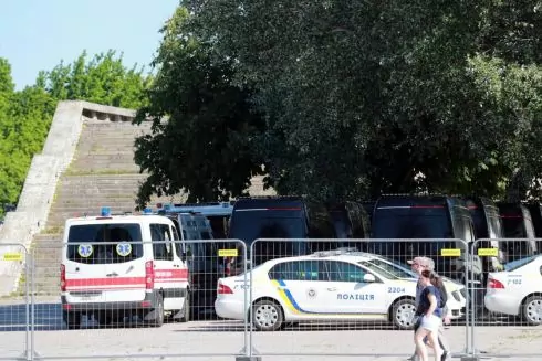 На зйомках Крістофера Нолана помітили українські &laquo;швидкі&raquo; та патрульні