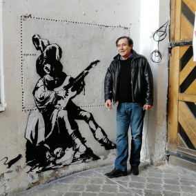 Во Львове появилось граффити известного французского художника Blek le Rat