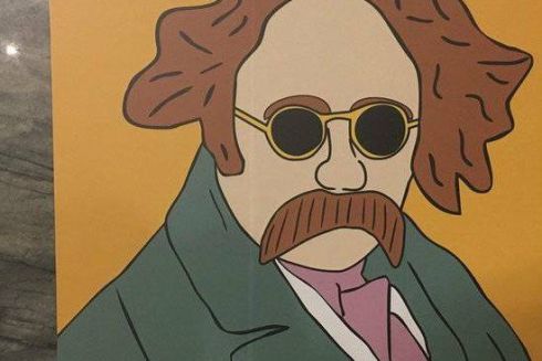 Фото дня: Шевченко в образе Бэтмена и Джона Леннона в киевском метро