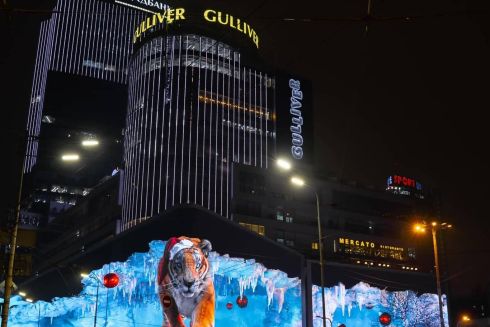 Відео. На екрані ТРЦ Gulliver запустили найбільшу 3D відеоінсталяцію в Європі