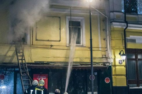 На Сагайдачного горел ресторан Tike