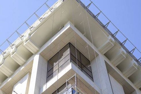 Як виглядає оновлений фасад Будинку профспілок на Майдані