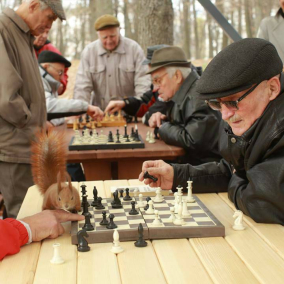 У парку Рильського з'явився шаховий майданчик і WiFi