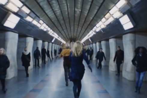 В киевском метро сняли рекламный ролик для британской компании