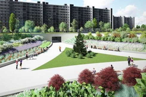 На Оболони начали создавать новый сквер