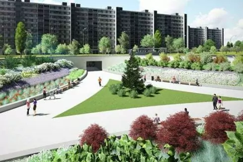 На Оболони начали создавать новый сквер