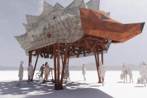 На Burning Man-2023 Украина создаст гигантский арт-объект из противотанковых ежей: фото