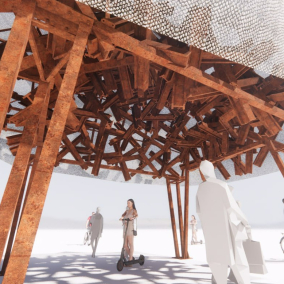 Українська команда на Burning Man – про інсталяцію з протитанкових їжаків, яка нагадає світу про війну