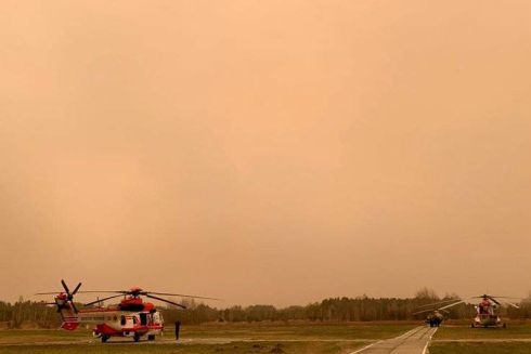 Из-за пыльной бури в Чернобыльской зоне возобновился пожар